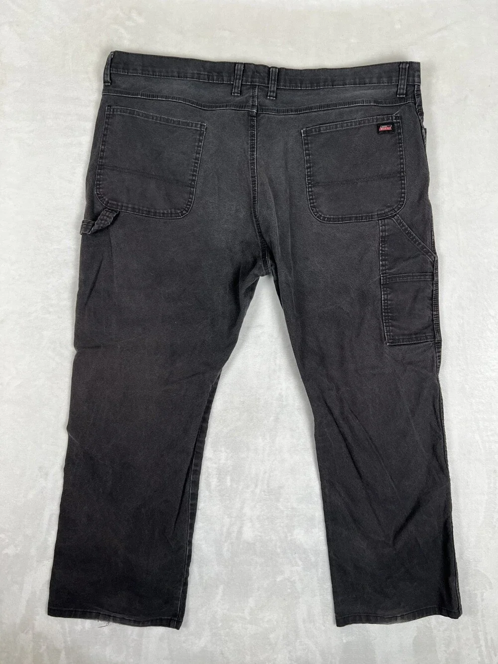 VTG Dickies Pants Mens 44x30 Black Workwear Utility Carpenter Grunge Sun Faded